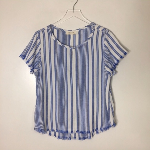 J. Crew Tops - Blue striped top
